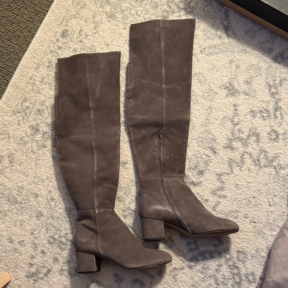Halogen Grey Over the Knee Boots